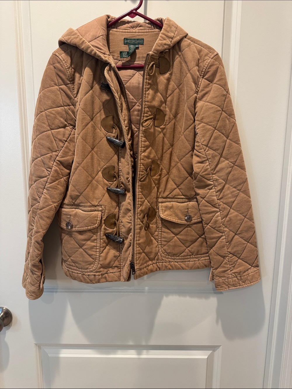 Ralph Lauren Quilted Toggle Corduroy Jacket - Tan